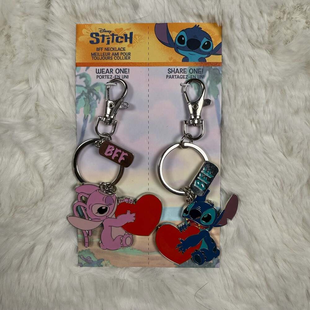 Disney Stitch & Angel BFF Keychain Set